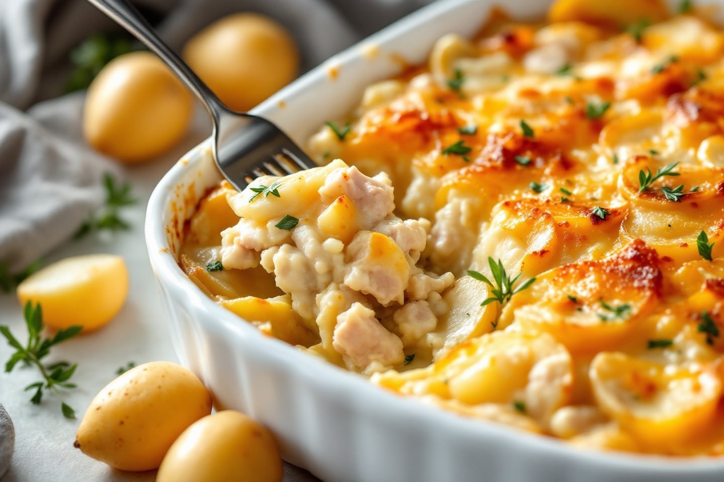le gratin express au thon et pommes de terre