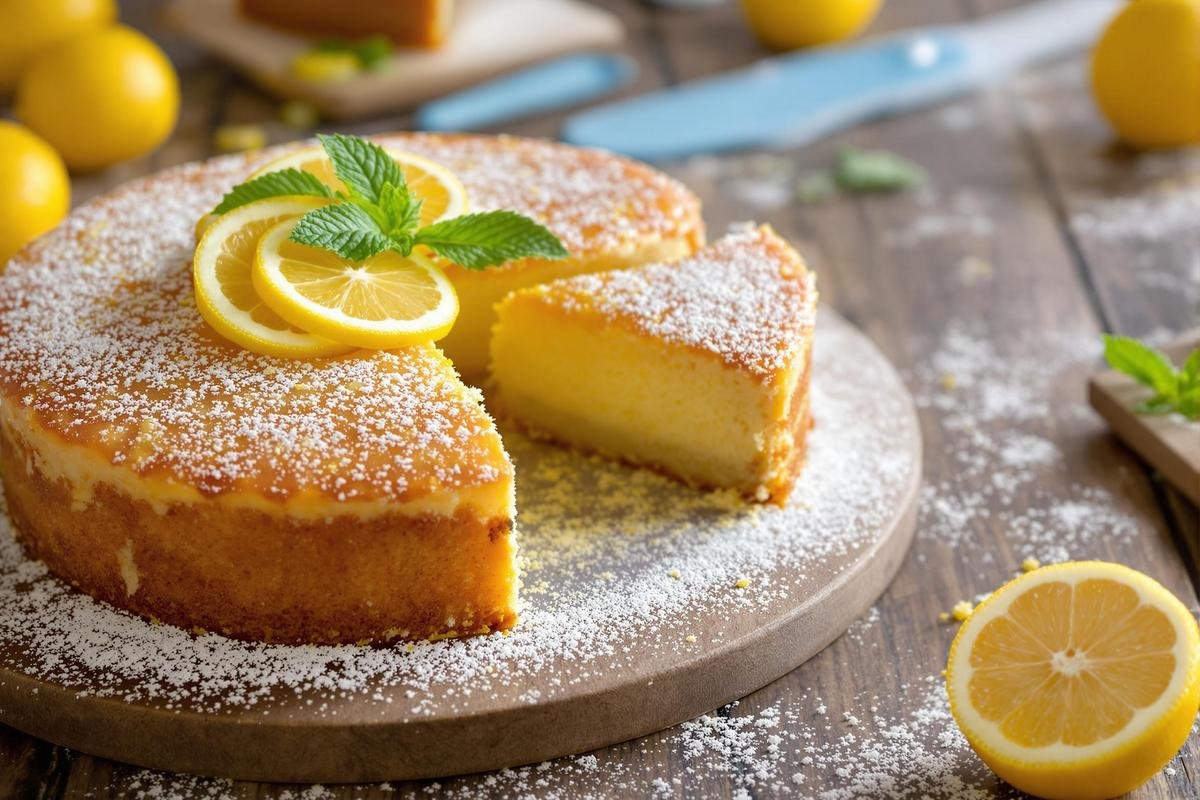 Gâteau au citron qui fond dans la bouche